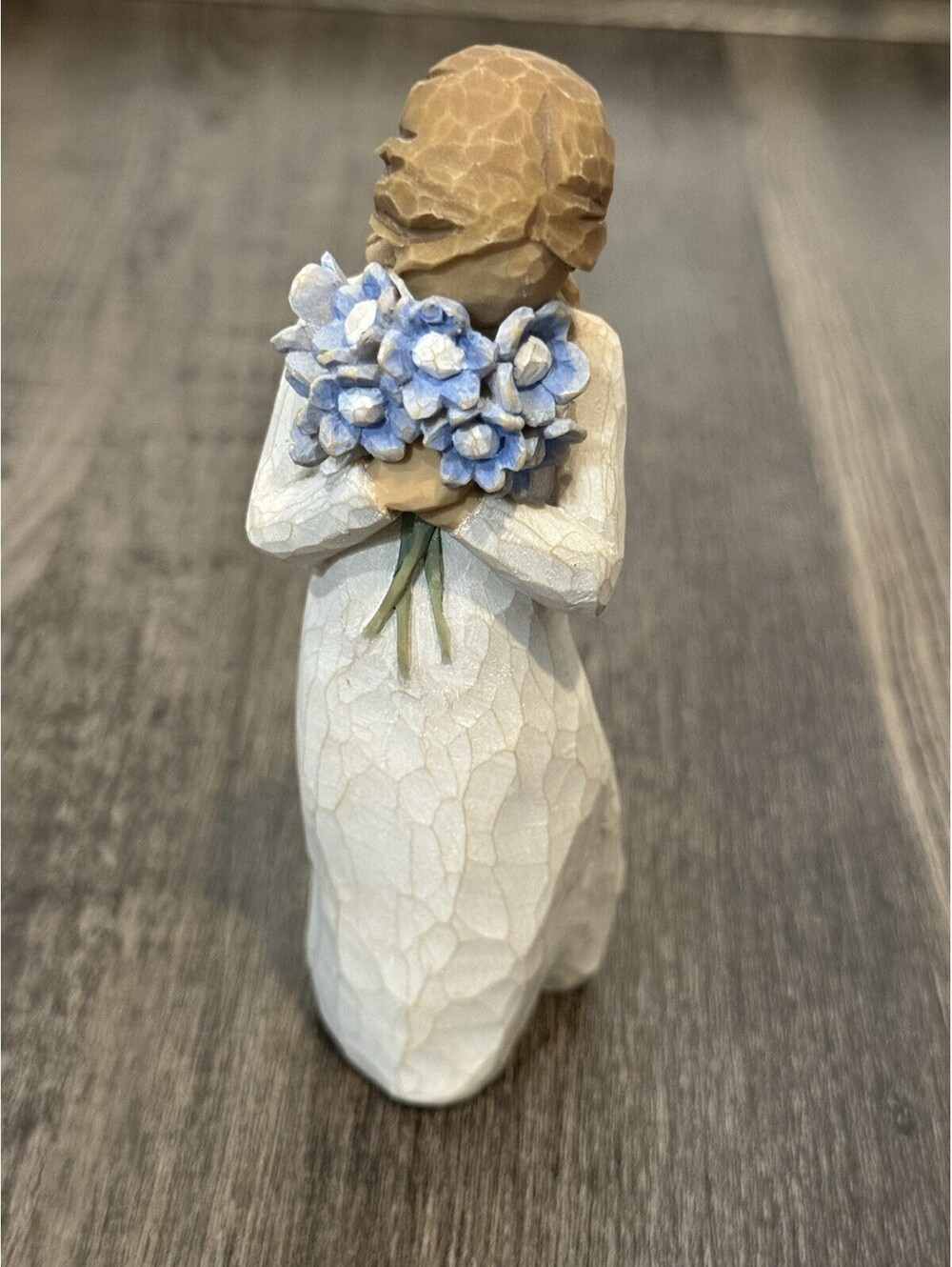 Willow Tree Doll With Blue Flowers Forget Me Not